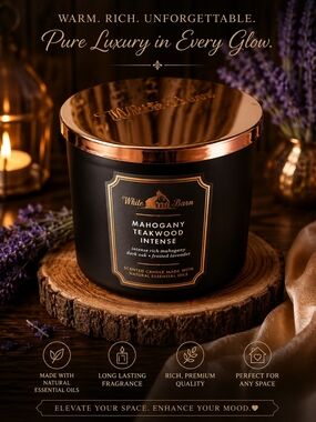 White Barn Black Candle with Rose Gold Lid